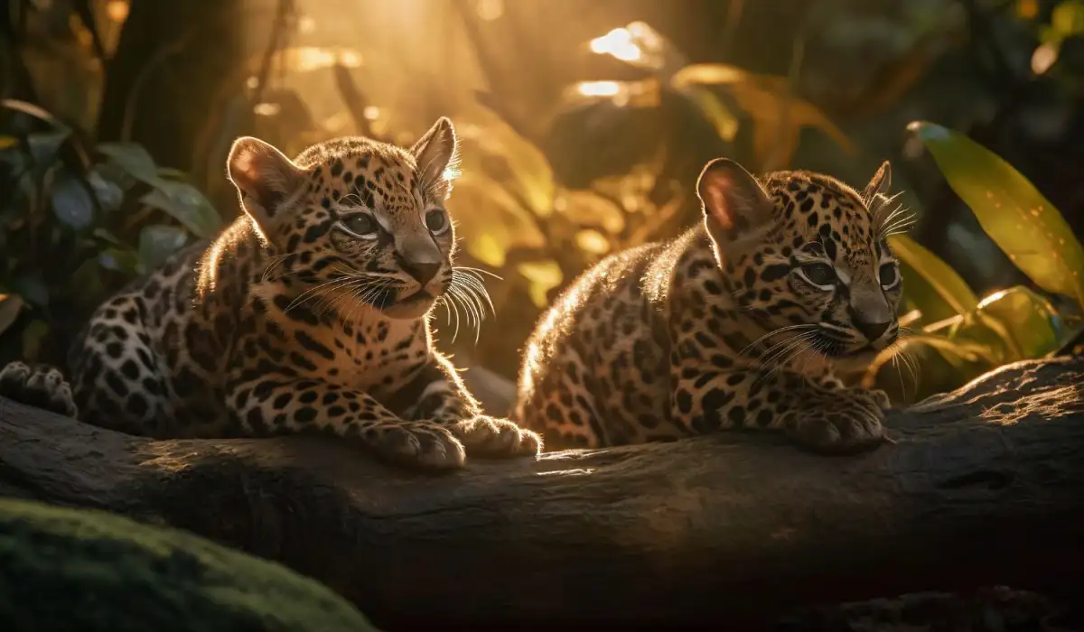 Two leopards in a jungle