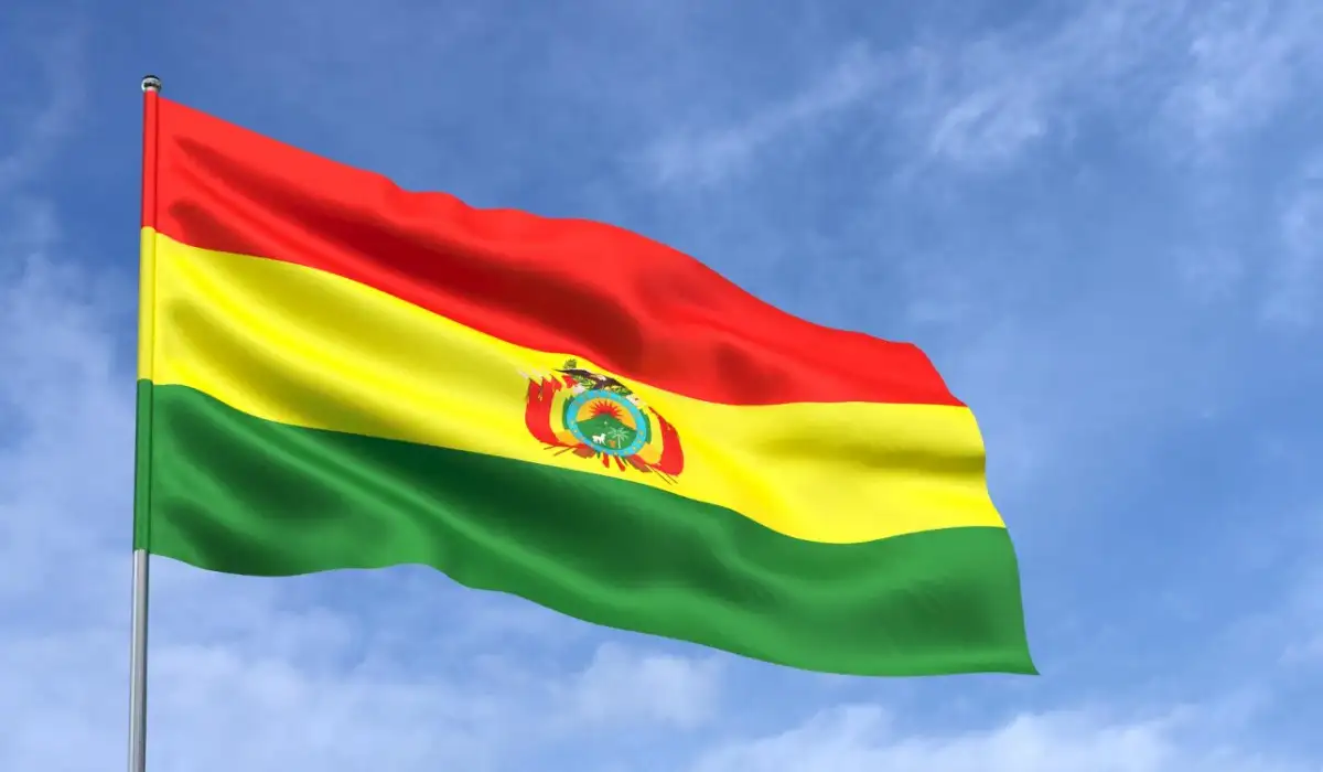 Bolivian flag waving