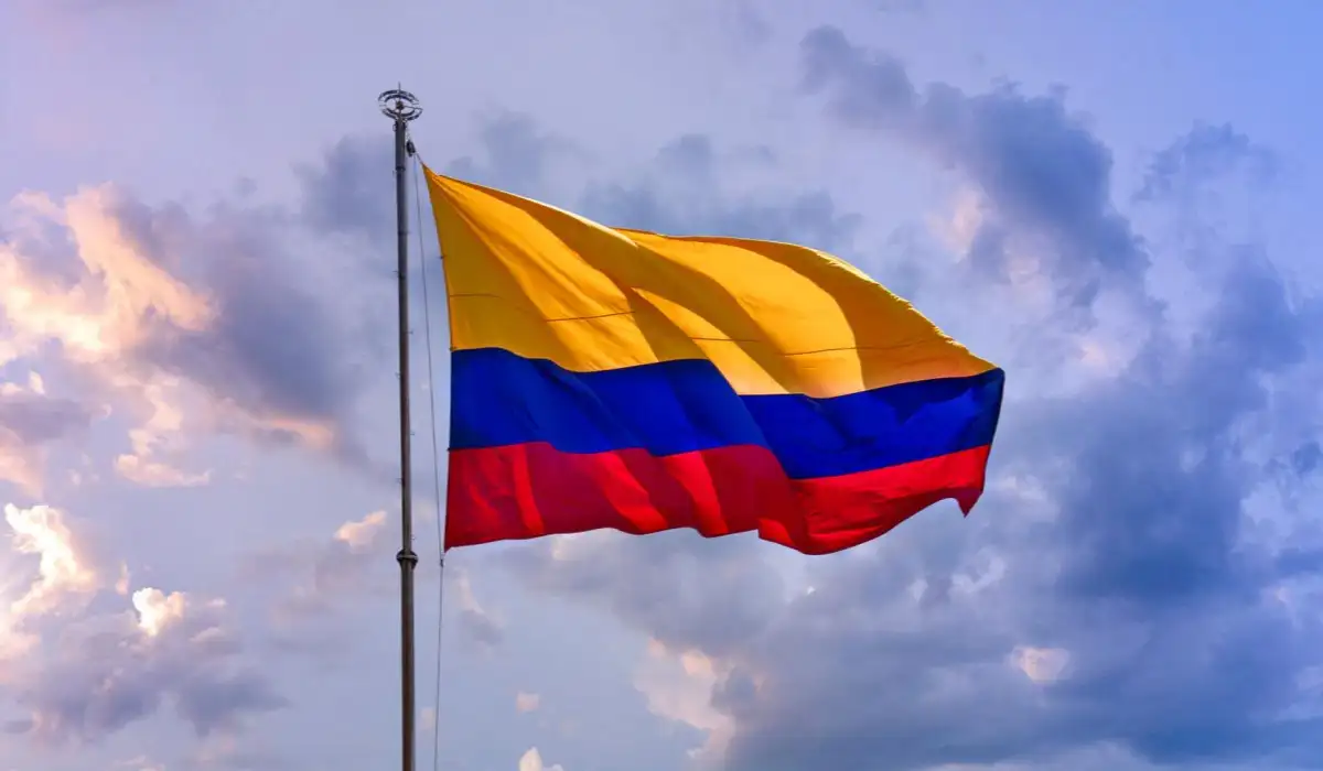 Colombia Flag Waving
