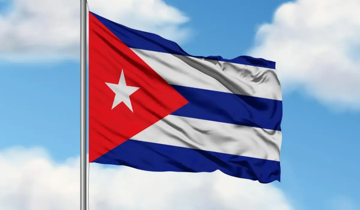 Cuban Flag Waving