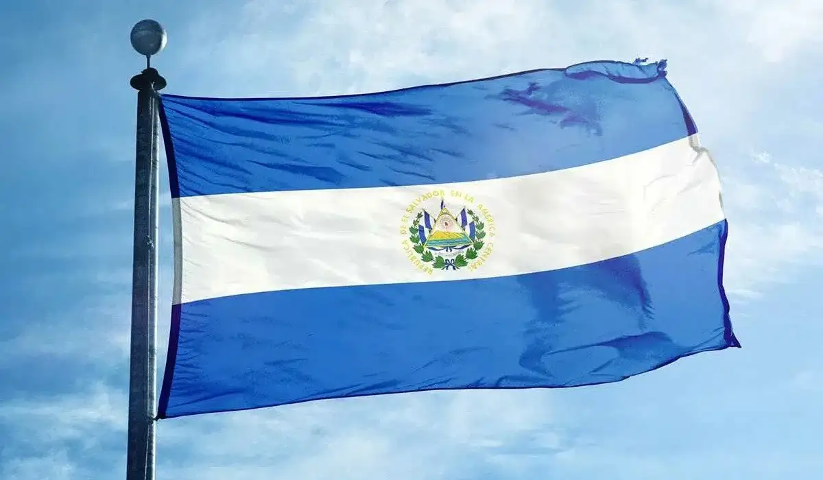 Flag of El Salvador Waving