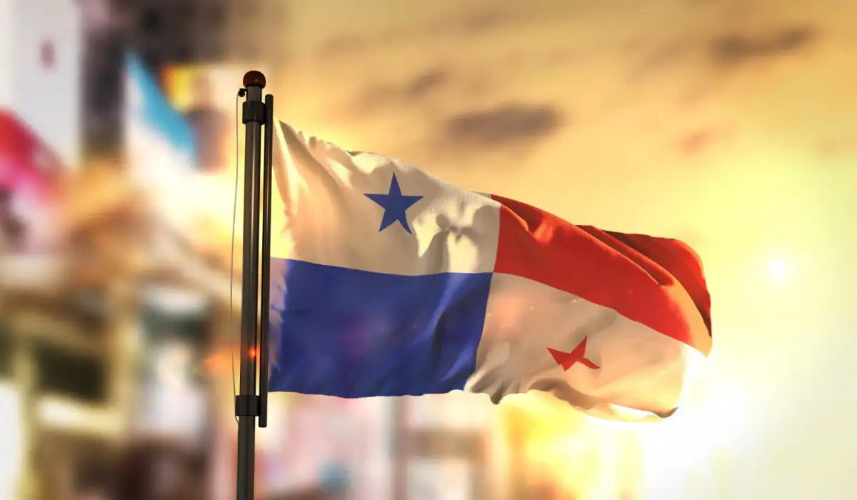 Panama flag waving