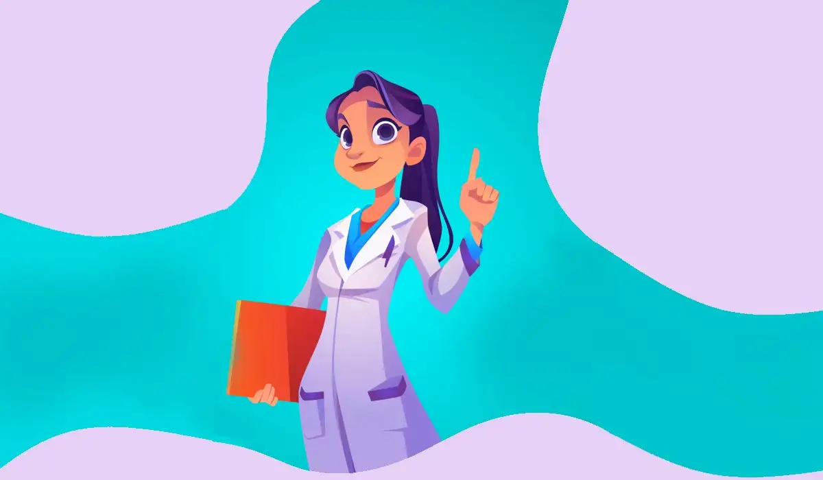 Female doctor illustration.