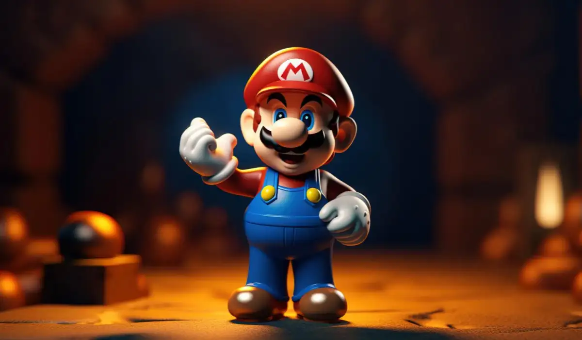 The character Mario in animation