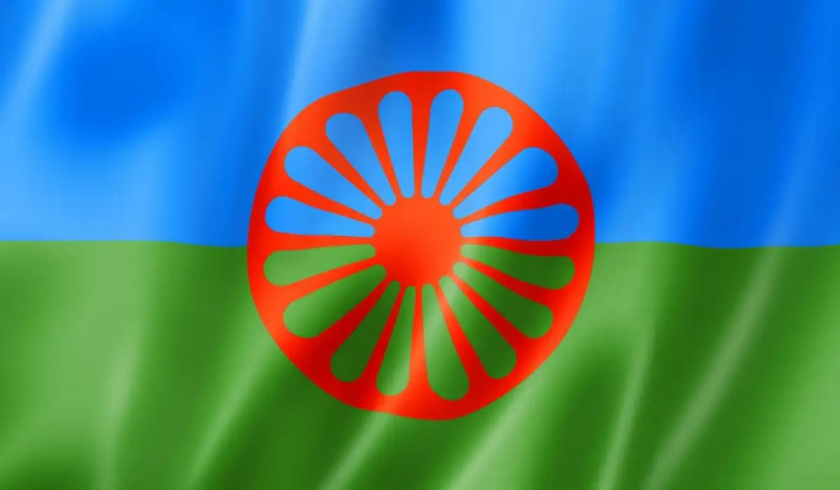 Romani people ethnic flag