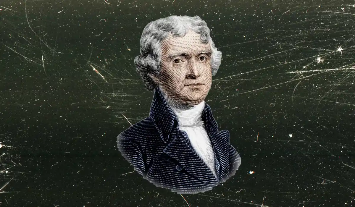 Portrait of Thomas Jefferson isolated
