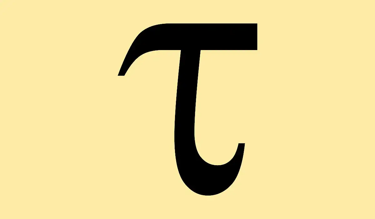 Greek alphabet symbol tau or tau constant