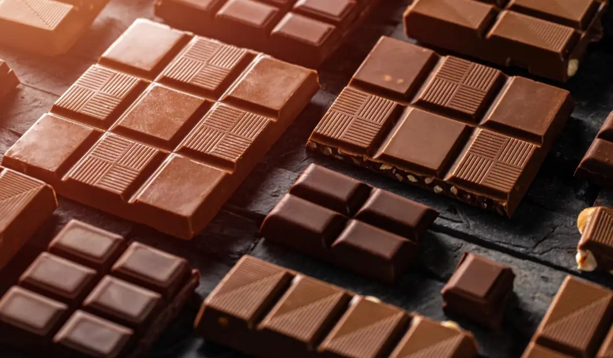 Chocolate bar pieces