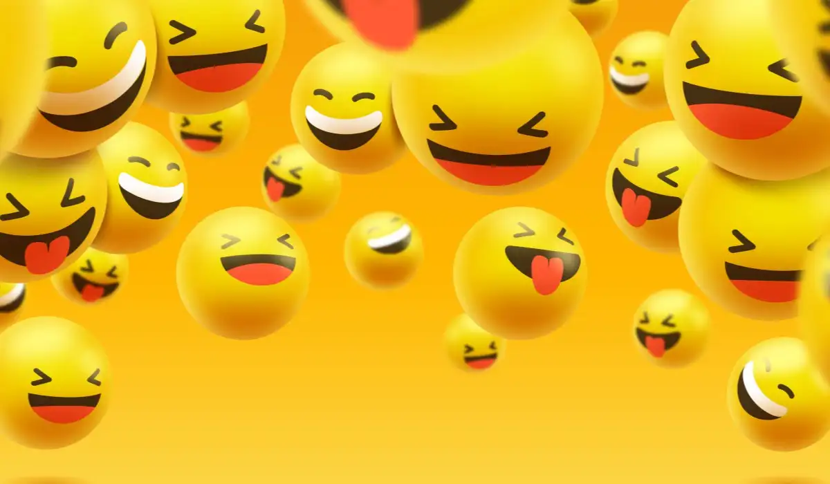 Group of laughing emoji characters